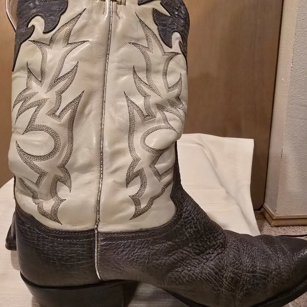 Tony Lama Exotic Cowboy Boots 11D  Shark skin - Picture 6 of 6